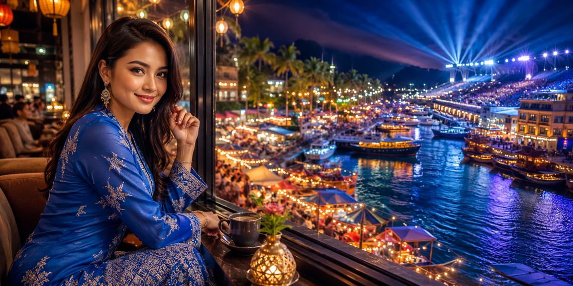 Pemain Malaysia menikmati permainan kasino dalam suasana baju kurung tempatan